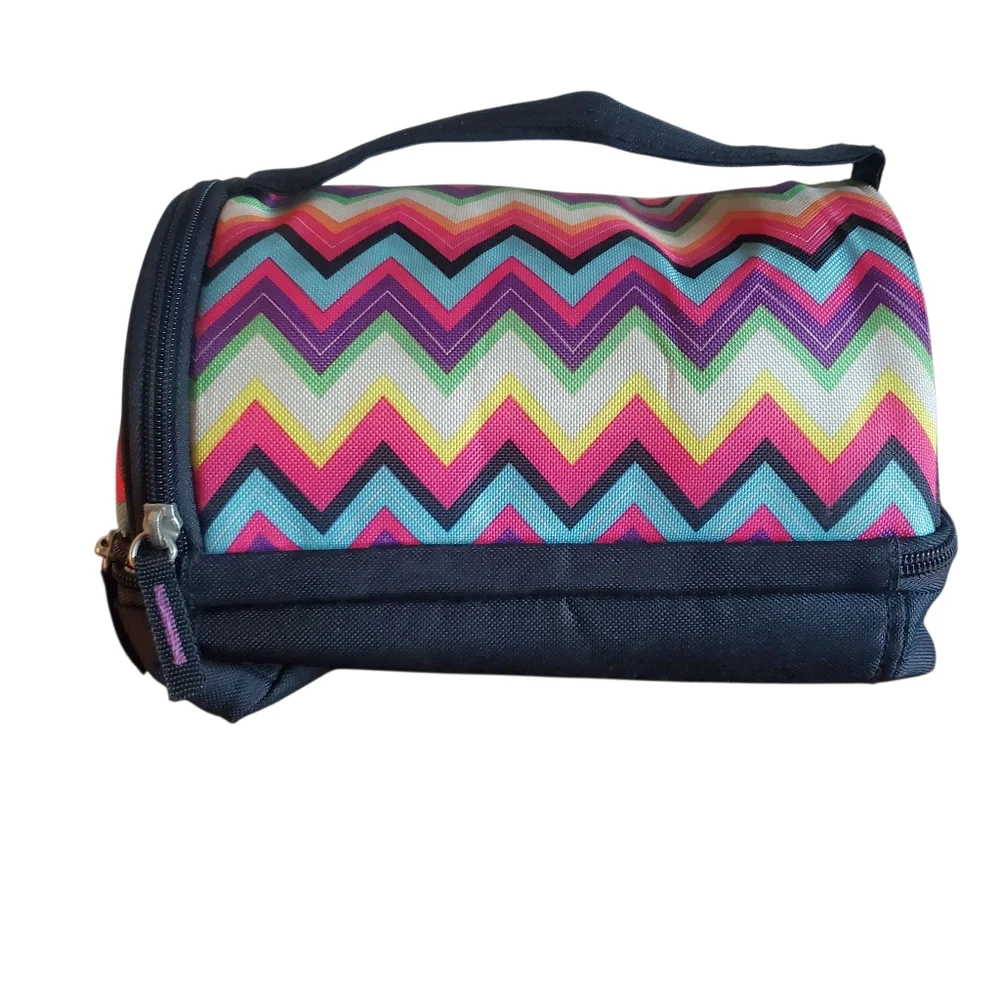 Thermos‎ Insulated Lunch Box Multicolor Chevron Pattern 9